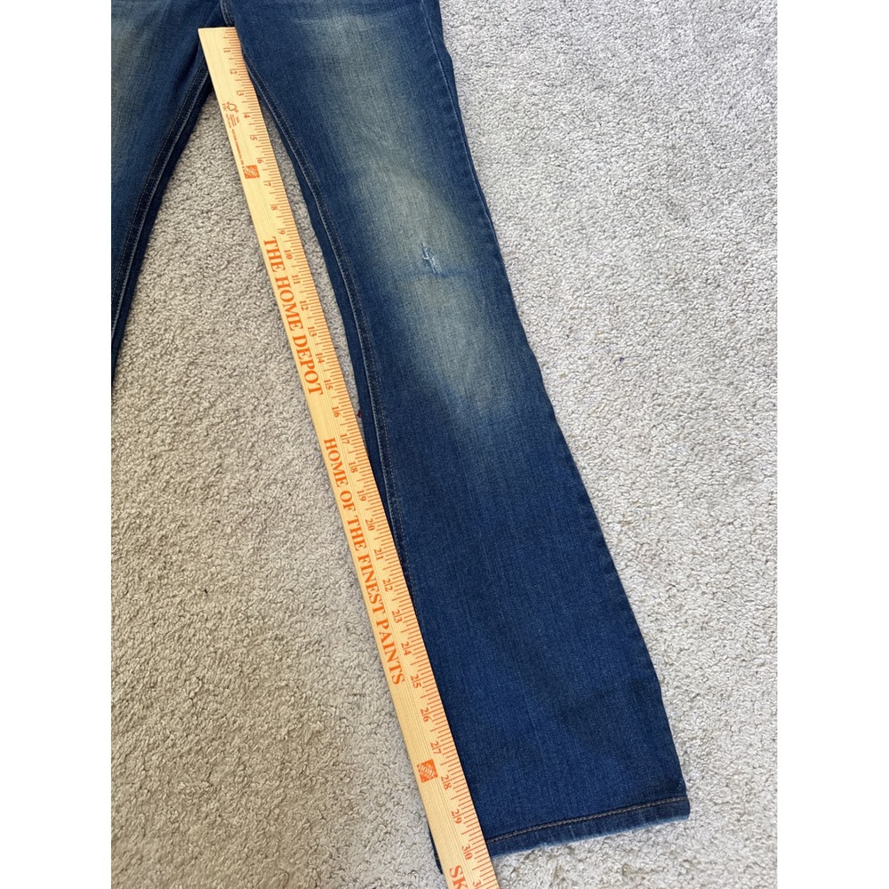 Rifle Sicilia Low Rise Flare Jeans Blue Wash Size 6 Y2K Distressed - Picture 4 of 7